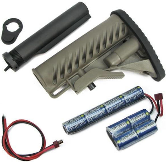 King Arms M4 Tactical Stock De W/pipe-1400mah-9.6v