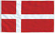 Flag of Denmark Polyester Perforated 25x18cm