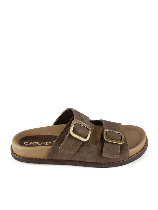 Carad Shoes Leder Flache Sandalen für Damen in ...