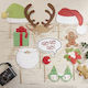 Set of Christmas Photobooth Props for Photos, 10 pieces, 23cm
