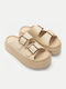 Sandale Casual Damă Flatforme Bej