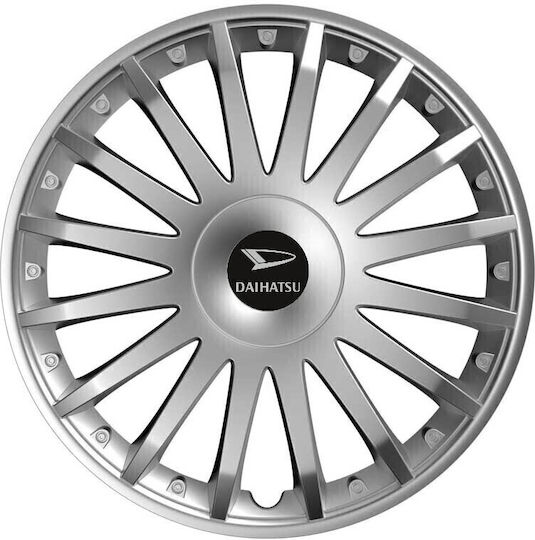 Versaco Car Hubcap Set with Daihatsu Emblem 15" 4pcs Silver