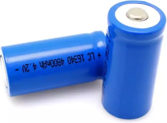 Rechargable Battery 16340 Li-ion 6800mAh 3.7V 1pcs