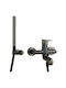 Paini Mixing Bathtub Shower Faucet Thermostatic Complete Set Black
