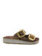 Women's Flat Sandals Anatomic in Gold Color