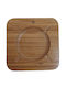 Forhome 971780 Σταχτοδοχείο Ξύλινο Bamboo 11.5x11.5x2cm Home