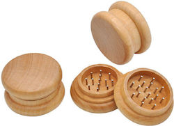 Grinder Τρίφτης Ξύλινο Amsterdam Ανοικτό Καφέ 50 Mm 2 Parts