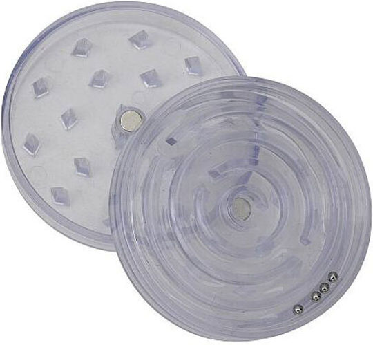 Grinder Kunststoff Transparent 52mm "Spiel Labyrinth" 2-teilig