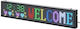 Semn luminos LED programabil 16x96 Px Bluetooth USB P10 Full Color IP65 aluminiu ABS 990x190x55 mm