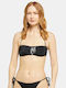 Top De Bikini Fără Bretele Negru