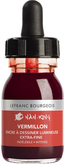 Lefranc & Bourgeois 30ml Vermilion Chinese Ink Nan-king