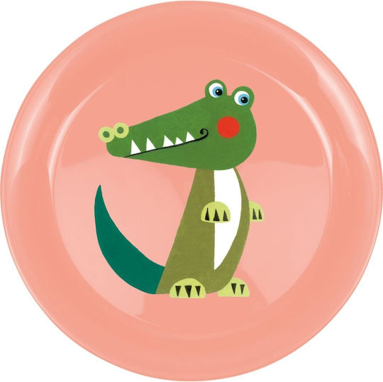 Die Spiegelburg Baby Food Plate Crocodile made of Plastic Orange