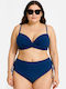Set Bikini Ψηλόμεσο Navy Μπλε