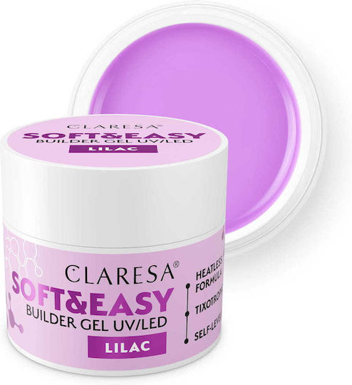 Claresa N Гел за изграждане на нокти Soft&easy Builder Lilac 12g