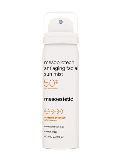 Mesoestetic Αδιάβροχο Αντηλιακό Mist Προσώπου SPF50 60ml