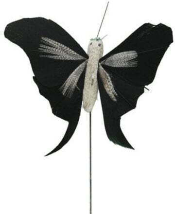Set Fluturi/24 Artă 8/9cm Negru