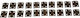 Antique Bronze Hinges 1.8×1.4cm Set of 20 Pieces