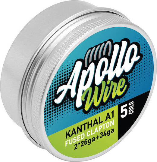 Apollo Kanthal A1 Fused Clapton 2x26ga+34ga 0,5 Ohm 5 Coils