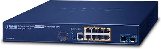 Planet GS-6320-8P2X Managed L3 PoE+ Switch με 8 Θύρες Gigabit (1Gbps) Ethernet και 2 SFP Θύρες