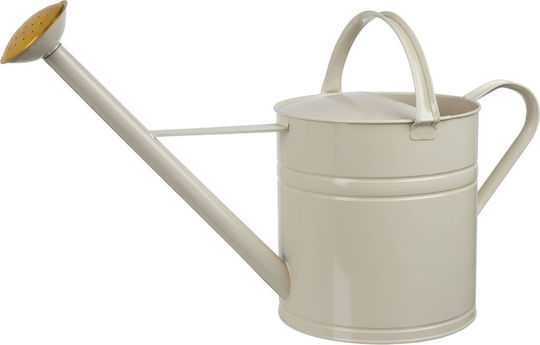 Zink-Gießkanne 8L Beige Tiefe 65cm x Breite 23cm x Höhe 35cm