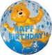 Балон Bubble Кръгла Happy Birtday Double