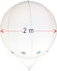 Round Vehicles Bubble Jumbo White Balloon 200cm