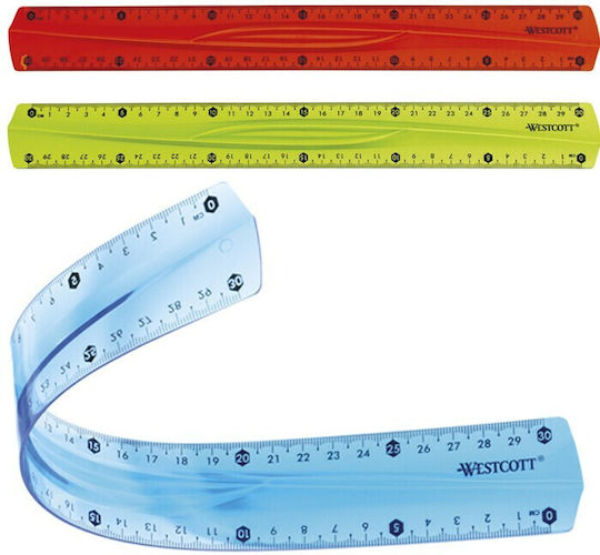 Χαρακας Flexible Ελαστικος 30cm Σακουλακι Διαθεσιμος 3 Χρωματα Westcott