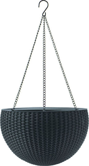 Keter Keter Rattan Graphite Κρεμαστη Γλαστρα 35 Εκ 8260662 7290106924505