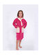 Muydemi Kids Hooded Bathrobe Fuchsia