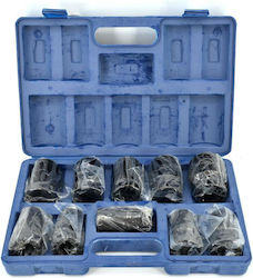 Socket Nüsse Pneumatisch Lange mit Vierkant-Antrieb 1" Set 10Stück