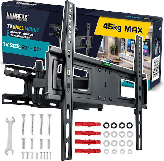 Humberg Wandhalterung für Fernseher mit Arm bis 60" und 45kg