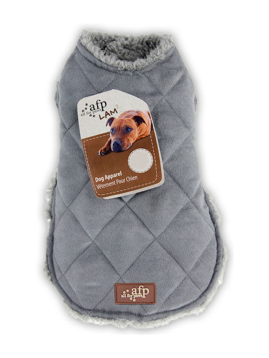 All For Paws Lambswool Μπουφάν Σκύλου Γκρι με Μήκος Ράχης 25 εκ.