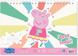 Μπλοκ Ζωγραφικης Peppa Pig 23x33cm 40 Φυλλα Αυτοκολλητα Στενσιλ 482832