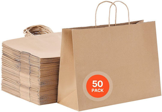 Vevor Paper Bag for Gift Brown 16x12x6cm. 50pcs