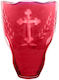 Medium Vigil Oil Lamp Glass with Cross 1-57537