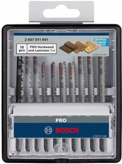 Bosch T-Shank Jig Saw Blades Hardwood Laminate 83 Mm 10 Pieces