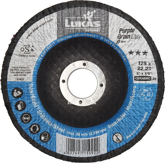 Lukas Grinding Discs 125mm P80 Purple Grain
