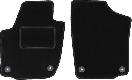 Wielganizator Μπροστινά Πατάκια 2τμχ για Skoda Roomster 2006-2015 Μαύρα