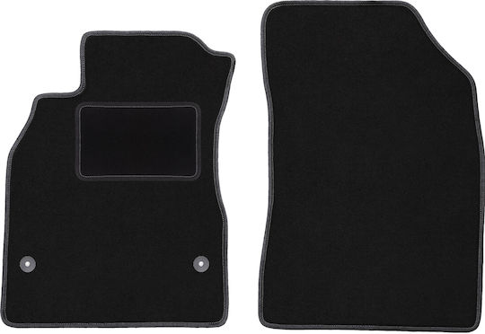 Front Black Floor Mats Renault Fluence Sedan 2009-2016