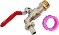 Awtools Garden Hose Fitting Brass Nickel Plated 1/2" External Thread 3/4"