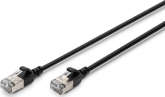 Digitus F/FTP Cat.6a (Gigabit) Καλώδιο Δικτύου Ethernet 1m Μαύρο