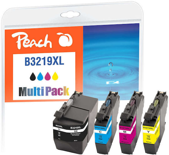 Peach Πακέτο Συμβατών Μελανιών Εκτυπωτή InkJet Brother 3219XL 1500 Σελίδων 62ml Μαύρο 1τμχ