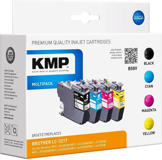 KMP Πακέτο Συμβατών Μελανιών Εκτυπωτή InkJet Brother LC-3217VA Πολλαπλό (Color) 1τμχ