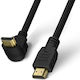 Techly HDMI 2.0 Premium High Speed 4K 60Hz HDR Angle (90°) HDMI Cable HDMI Male - HDMI Male 1m Black