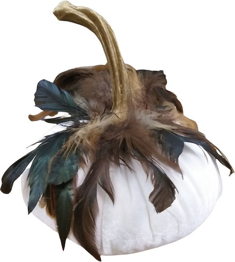 Natural Home Velvet Pumpkin White Feathers Natural Home