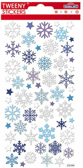 Tweeny Christmas Stickers 9x17.5cm Snow Blue 270594