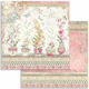 Beidseitig bedrucktes Scrapbooking-Papier Gläser Orchideen 30,5x30,5 cm Stamperia