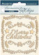 Dekorative Chipboard Rosa Weihnachtsrahmen 14x14cm Stamperia