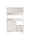 Μπουφές White από Ξύλο & Μέταλλο White 120x35.5x180cm