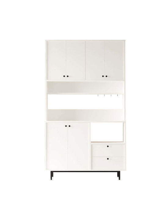 Μπουφές White White 120x35.5x205cm